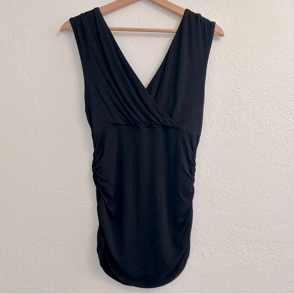 White House Black Market Black Sleeveless Blouse,‎ Size S